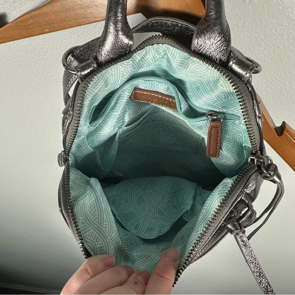 The Sak Graphite Metal Loyola Leather Convertible Purse Backpack NWT One Size - Picture 5 of 14